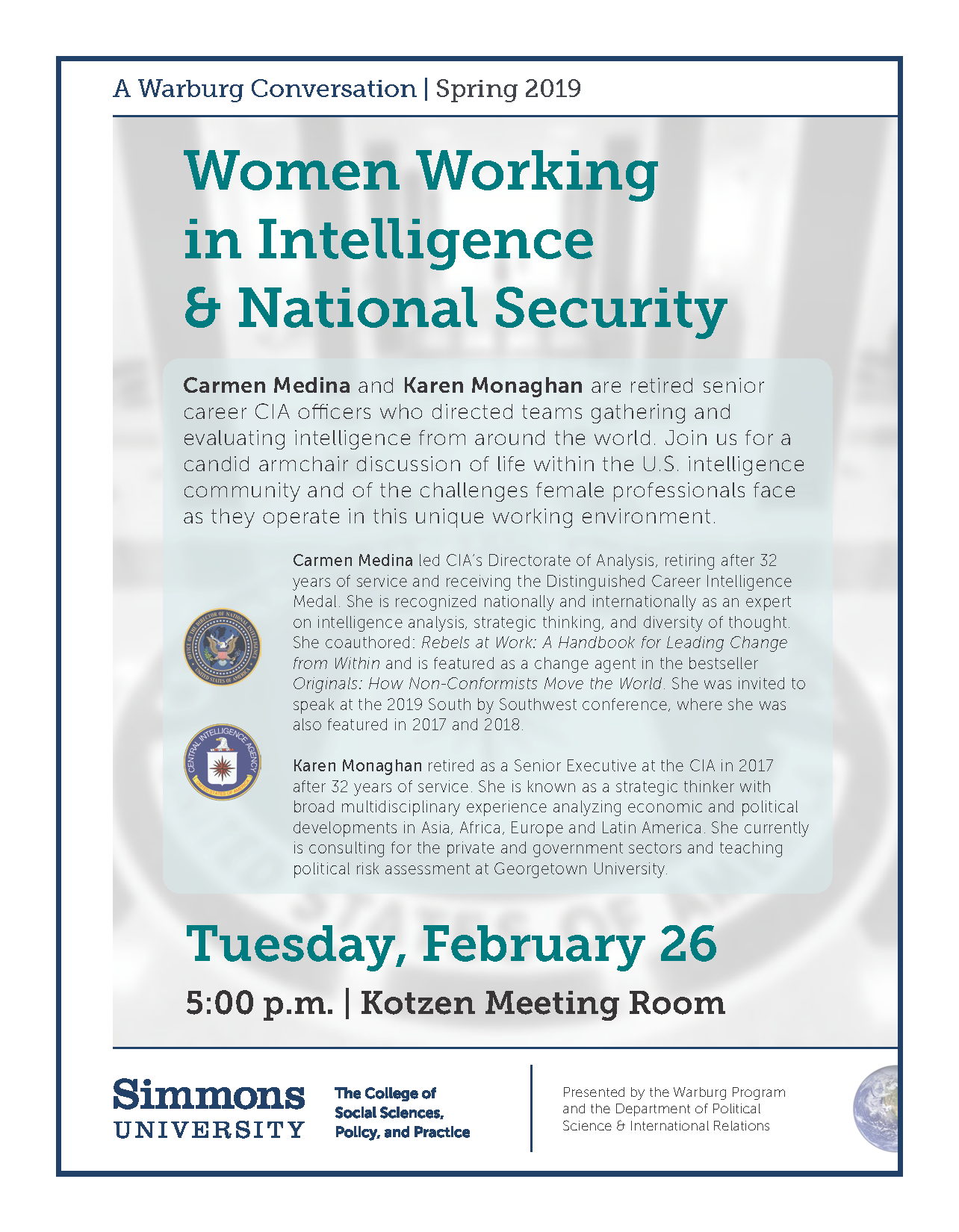 Women Working in Intelligence & National Security - A Warburg Conversation