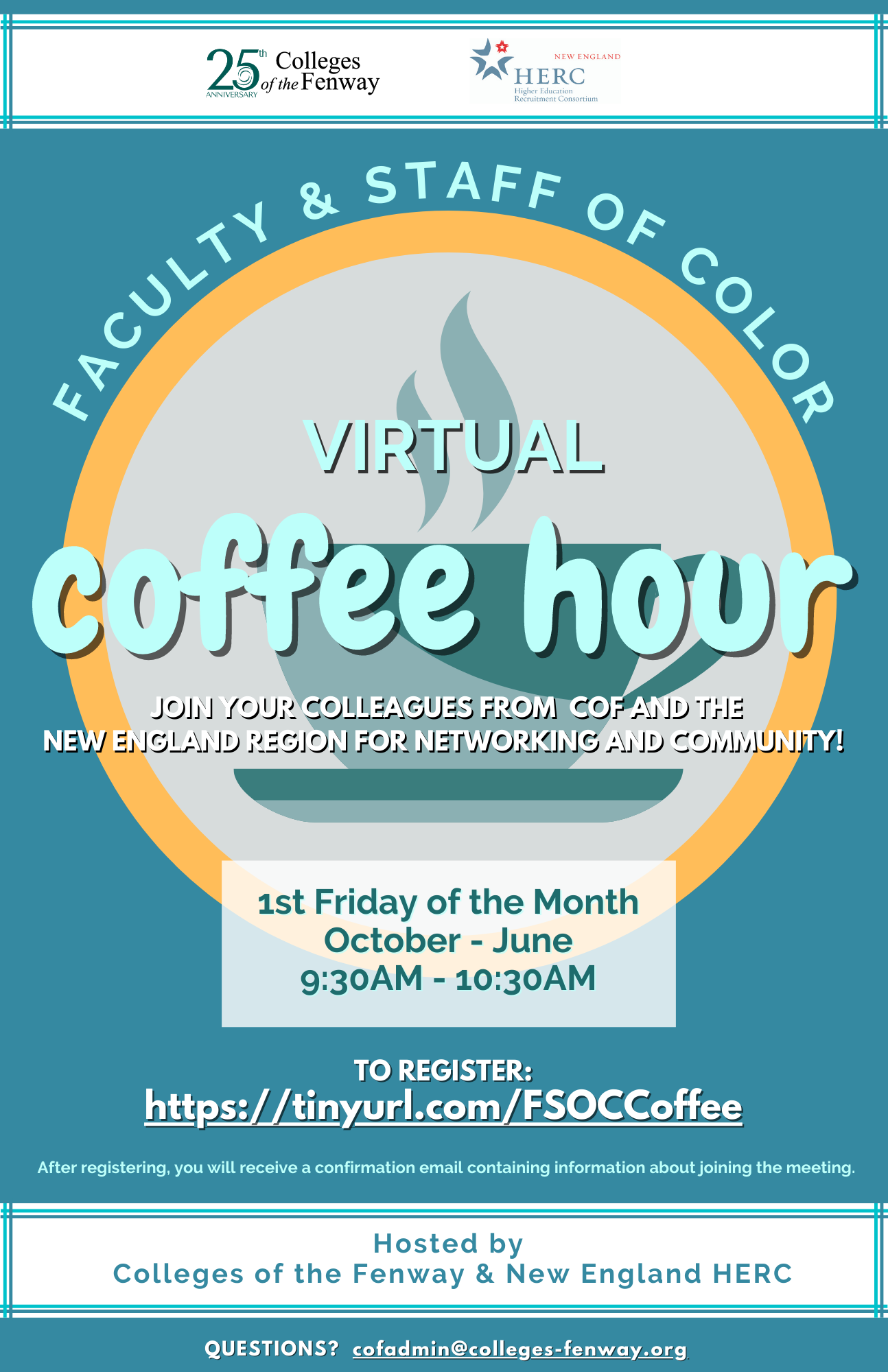 Faculty & Staff of Color Virtual Coffee Hour – Colleges of the Fenway