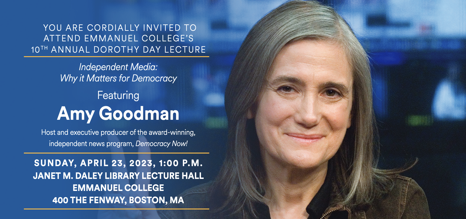 Dorothy Day Lecture featuring Amy Goodman